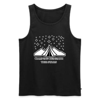Zelt unter den Sternen - Camping unter den Sternen Design - Männer Premium Bio Tank Top - Schwarz - Vorne - AI Model Male 178 light (178cm)