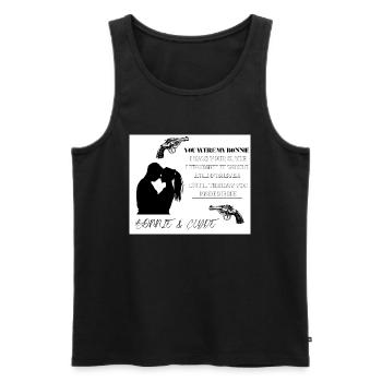 Bonnie&Clyde - Männer Premium Bio Tank Top - Schwarz - Vorne - AI Model Male 178 light (178cm)