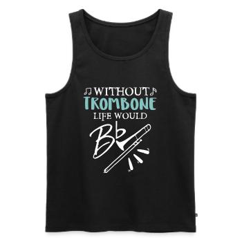 Life Without Trombone - Men's Premium Organic Tank Top - black - Front - Michal (187cm)