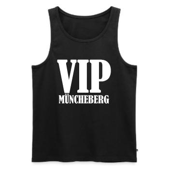 VIP Müncheberg - Männer Premium Bio Tank Top - Schwarz - Vorne - AI Model Male 178 light (178cm)