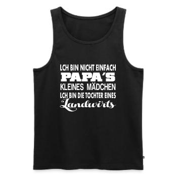 Landwirt Tochter - Männer Premium Bio Tank Top - Schwarz - Vorne - Michal (187cm)
