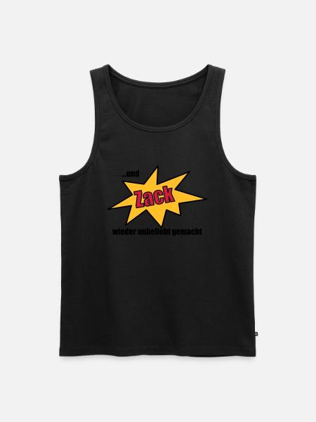 Zack - Männer Premium Bio Tank Top - Schwarz