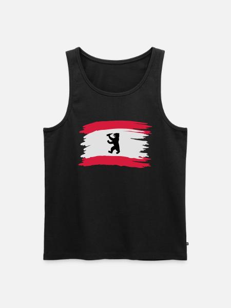 Berlin - Bierlin Flagge - Männer Premium Bio Tank Top - Schwarz