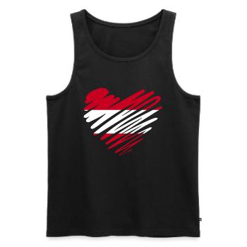 Austria by the Manzanita`s - Männer Premium Bio Tank Top - Schwarz - Vorne - AI Model Male 178 light (178cm)