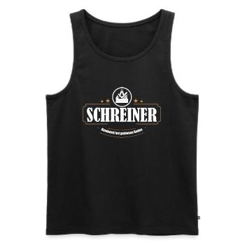 Schreiner/Tischler - Männer Premium Bio Tank Top - Schwarz - Vorne - Michal (187cm)