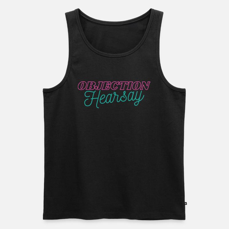 Objection Hearsay Neon - Männer Premium Bio Tank Top - Schwarz