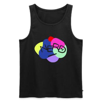 NERD - Männer Premium Bio Tank Top - Schwarz - Vorne - Michal (187cm)