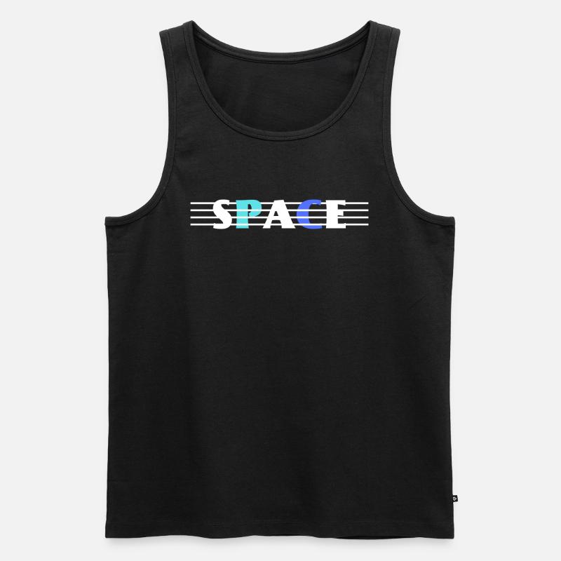 Space - Männer Premium Bio Tank Top - Schwarz