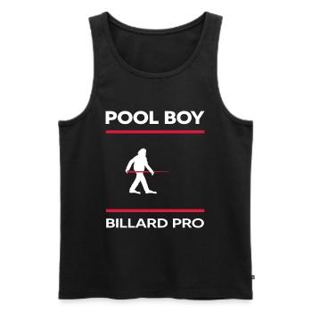 Billard snooker Joueur de billard Billard garçon billard - Débardeur bio Premium Homme - noir - Devant - AI Model Male 178 light (178cm)