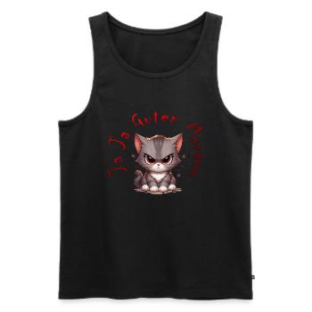 Cat Grimmig Guten Morgen - Männer Premium Bio Tank Top - Schwarz - Vorne - Michal (187cm)