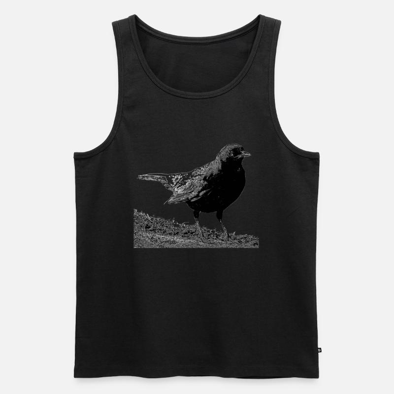 Amsel, A730357 - Männer Premium Bio Tank Top - Schwarz