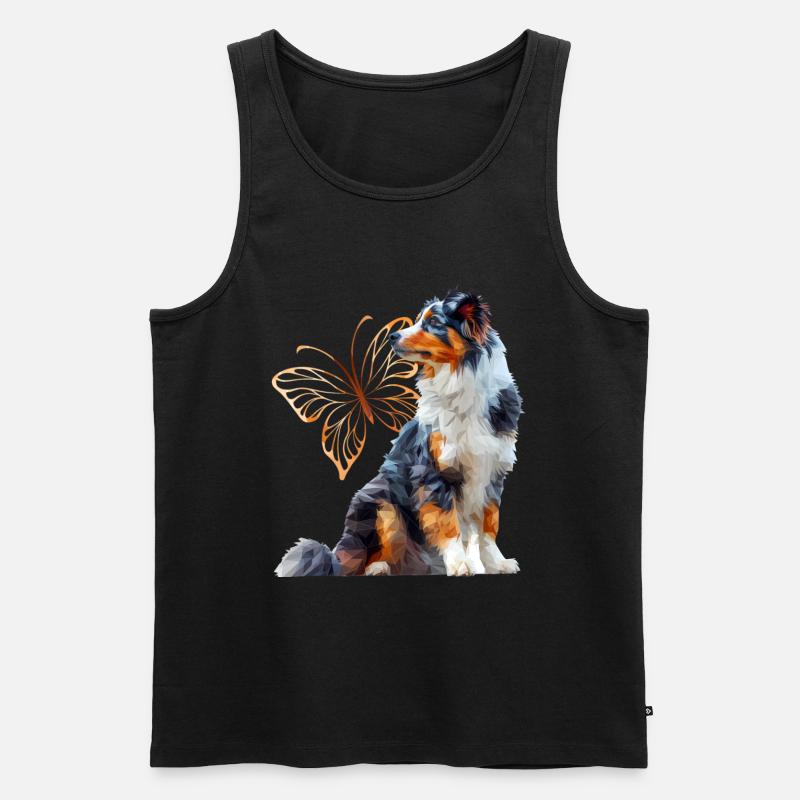 Englisches Schäferhund - Männer Premium Bio Tank Top - Schwarz