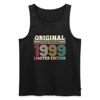 25th Birthday Legend October 1999 Volume 99 - Men's Premium Organic Tank Top - black - Front - AI Model Male 178 light (178cm)