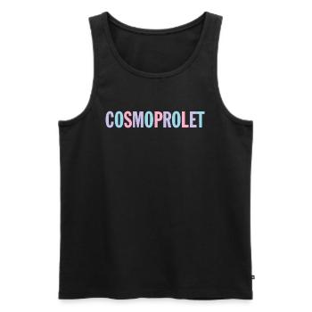 CosmoProlet Pastell - Männer Premium Bio Tank Top - Schwarz - Vorne - Michal (187cm)