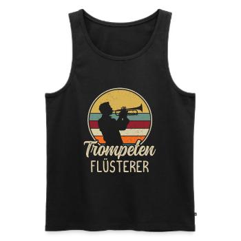 Trompeten Flüsterer Trompeter Blasmusik Trompete - Männer Premium Bio Tank Top - Schwarz - Vorne - Michal (187cm)