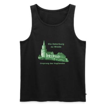 Osterburg Weida Vogtland grün - Männer Premium Bio Tank Top - Schwarz - Vorne - Michal (187cm)
