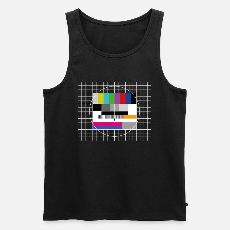 The same test image (FuBK test image - Men's Premium Organic Tank Top - black