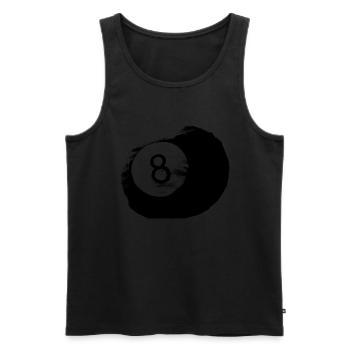 billiard ball - Men's Premium Organic Tank Top - black - Front - AI Model Male 178 light (178cm)