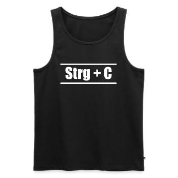 Strg C Strg V Elktern Kind Partnerloook - Männer Premium Bio Tank Top - Schwarz - Vorne - AI Model Male 178 light (178cm)