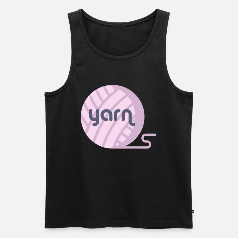 Yarn - Männer Premium Bio Tank Top - Schwarz