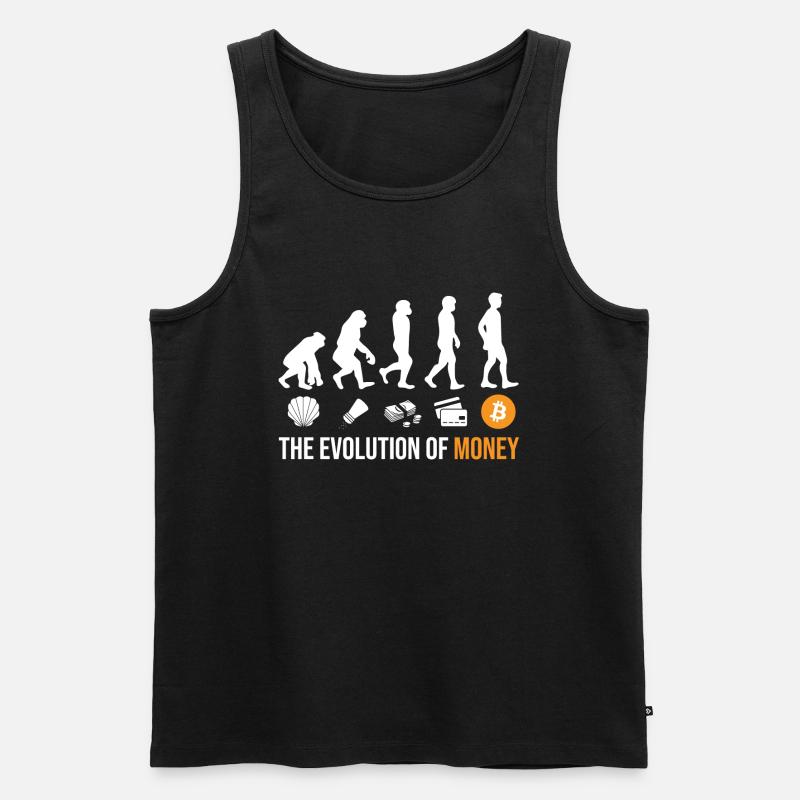Bitcoin Evolution - Männer Premium Bio Tank Top - Schwarz
