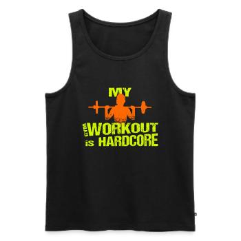 Gym Workout Woman Training - Men's Premium Organic Tank Top - black - Front - Michal (187cm)
