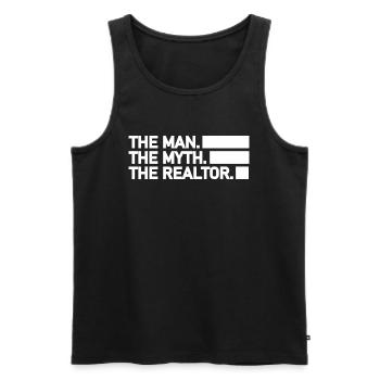 Agent immobilier - Débardeur bio Premium Homme - charbon - Devant - Alexander (188cm)