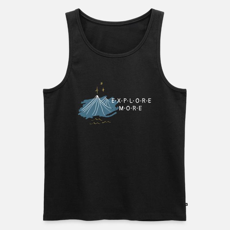 explore more - Männer Premium Bio Tank Top - Schwarz