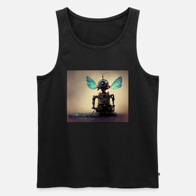 Feenroboter - Männer Premium Bio Tank Top - Schwarz