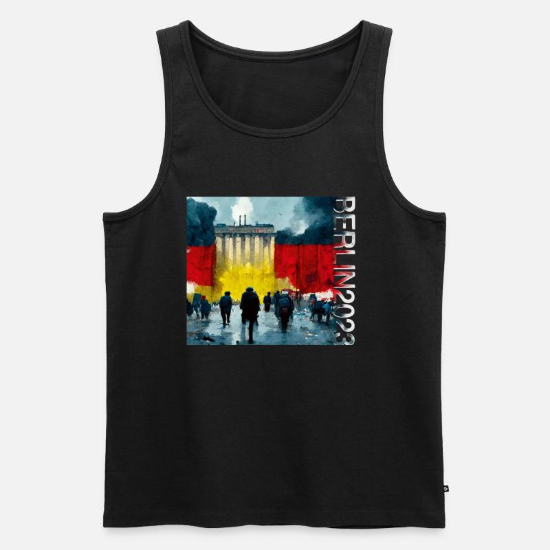 Berlins neue Mitte 192 - Männer Premium Bio Tank Top - Schwarz
