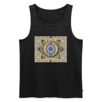 The moroccan chakra Original - Männer Premium Bio Tank Top - Schwarz - Vorne - Michal (187cm)