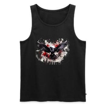 Raven - Men's Premium Organic Tank Top - black - Front - Michal (187cm)