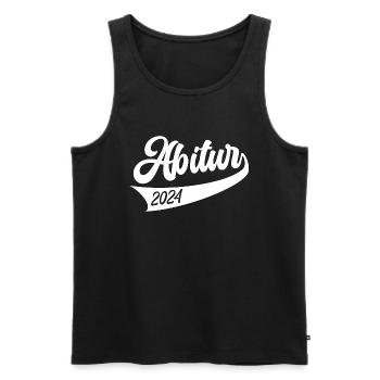 Abitur 2024 | Abi 24 | School-leaving certificate for high school graduates - Men's Premium Organic Tank Top - black - Front - AI Model Male 178 light (178cm)