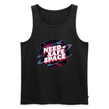 Ich brauche meinen sicheren Raum Freiraum - Männer Premium Bio Tank Top - Schwarz - Vorne - AI Model Male 178 light (178cm)