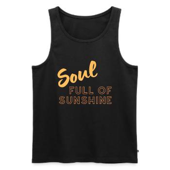 L’âme pleine de soleil - Débardeur bio Premium Homme - noir - Devant - Michal (187cm)