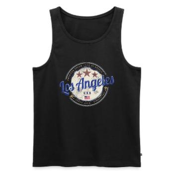 Los Angeles California USA West Coast Souvenir - Men's Premium Organic Tank Top - black - Front - Michal (187cm)