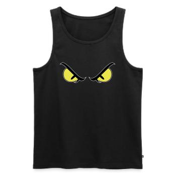 Böse Augen - Männer Premium Bio Tank Top - Schwarz - Vorne - AI Model Male 178 light (178cm)