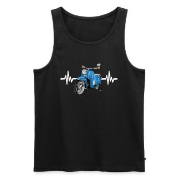 Schwalbenfahrer Moped KR51 Schwalbe Simson Shirt - Männer Premium Bio Tank Top - Schwarz - Vorne - AI Model Male 178 light (178cm)