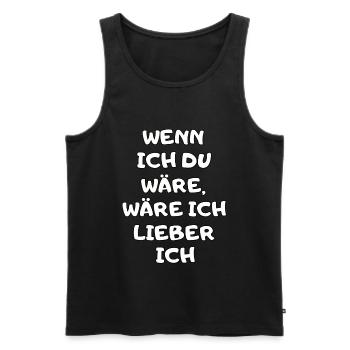 Witziger Lustiger Spruch Geschenk Männer Frauen - Männer Premium Bio Tank Top - Schwarz - Vorne - Michal (187cm)
