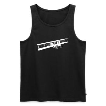 Historisches Motorflugzeug von 1905 - Männer Premium Bio Tank Top - Schwarz - Vorne - AI Model Male 178 light (178cm)