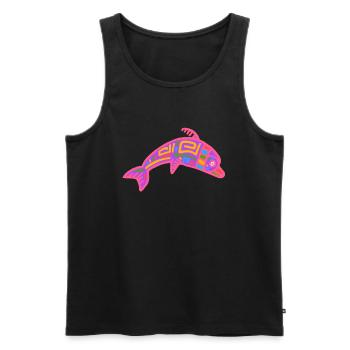 Kultur der Inkas, Delfinsymbol - Männer Premium Bio Tank Top - Schwarz - Vorne - AI Model Male 178 light (178cm)