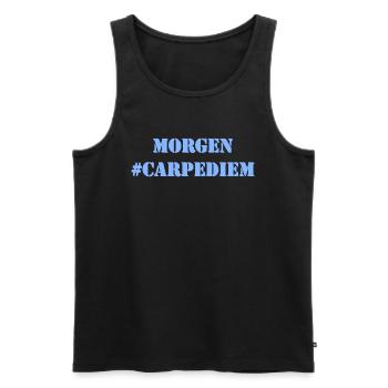 MORGEN - Carpe Diem - Männer Premium Bio Tank Top - Schwarz - Vorne - Michal (187cm)
