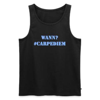 WANN? - Carpe Diem - Männer Premium Bio Tank Top - Schwarz - Vorne - Michal (187cm)