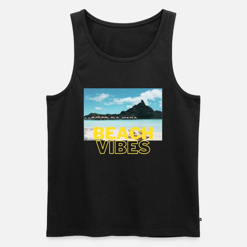 Beach 9 - Männer Premium Bio Tank Top - Schwarz