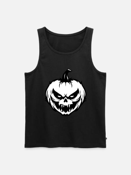 Halloween pumpkin grimace - Men's Premium Organic Tank Top - black