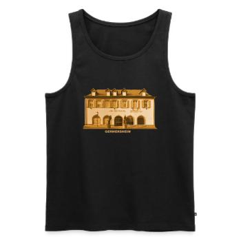Germersheim Rhine Town Hall Rhineland-Palatinate - Men's Premium Organic Tank Top - black - Front - Michal (187cm)