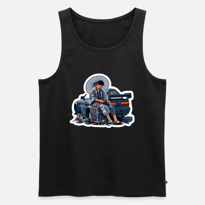 Garage Samurai - Männer Premium Bio Tank Top - Schwarz