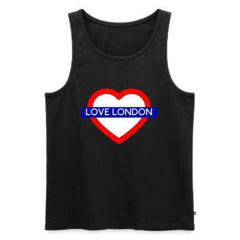 T-shirt London - Débardeur bio Premium Homme - noir - Devant - Michal (187cm)