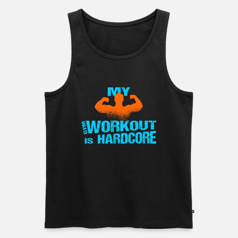 Gym Workout Mann Training - Männer Premium Bio Tank Top - Schwarz