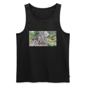 Wasserfall - Männer Premium Bio Tank Top - Schwarz - Vorne - AI Model Male 178 light (178cm)